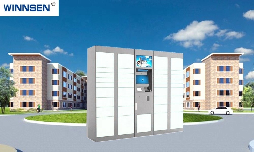 Smart digital electronic laundry locker system solution automatic outdoor lockers for dry cleaning business