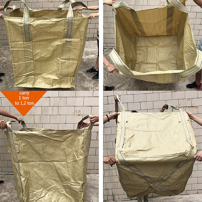 25kg 50kg 100kg 1000kg large pp woven sand bag 1 ton woven polypropylene super sacks white big 1.5 ton fibc sling jumbo bag