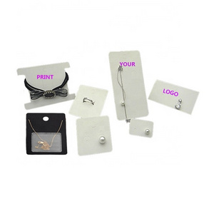 cheap hole punch necklace paper hanging bracelet jewelry card holder display cards custom printed logo earring card