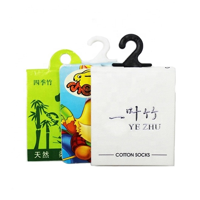 custom logo printing eco friendly cardboard price swing ticket folded sock hangtag paper hang tag for socks