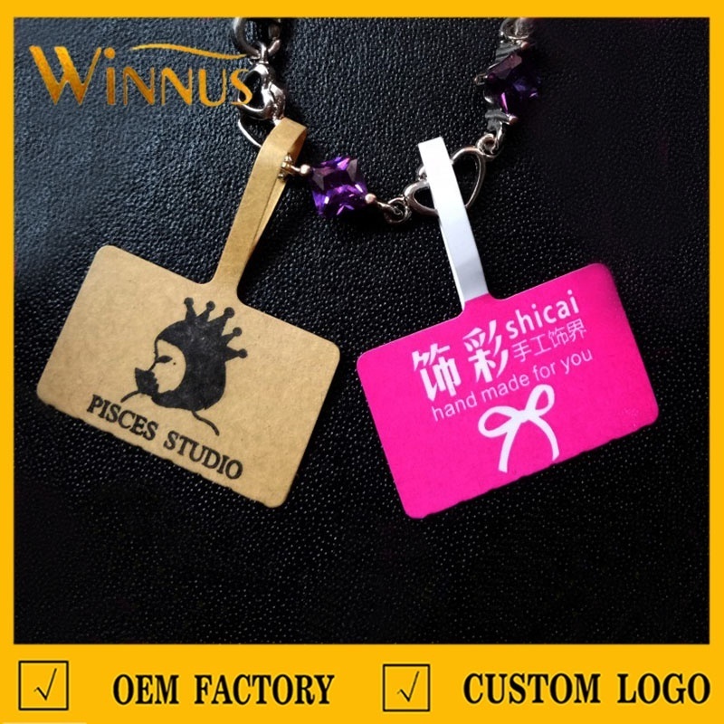 custom logo print necklace price label sticker sunglass bangle hanging price tag earring bracelet jewelry price tag stickers