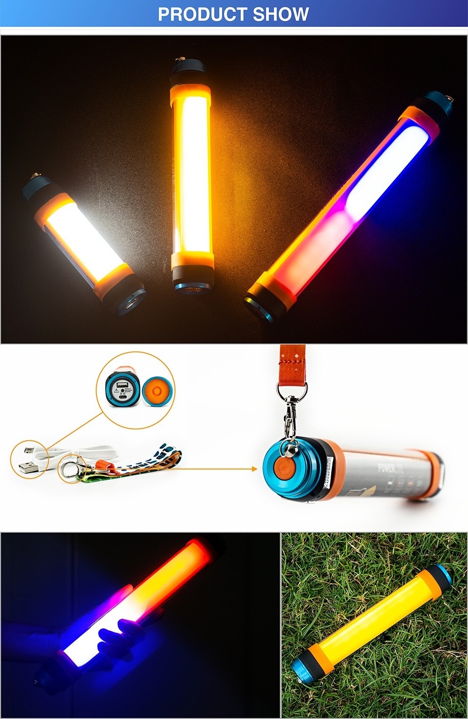 Motorcycle led light mini torch light recharging smallest usb flash light 4w torch flashlight led road flares flashing warning