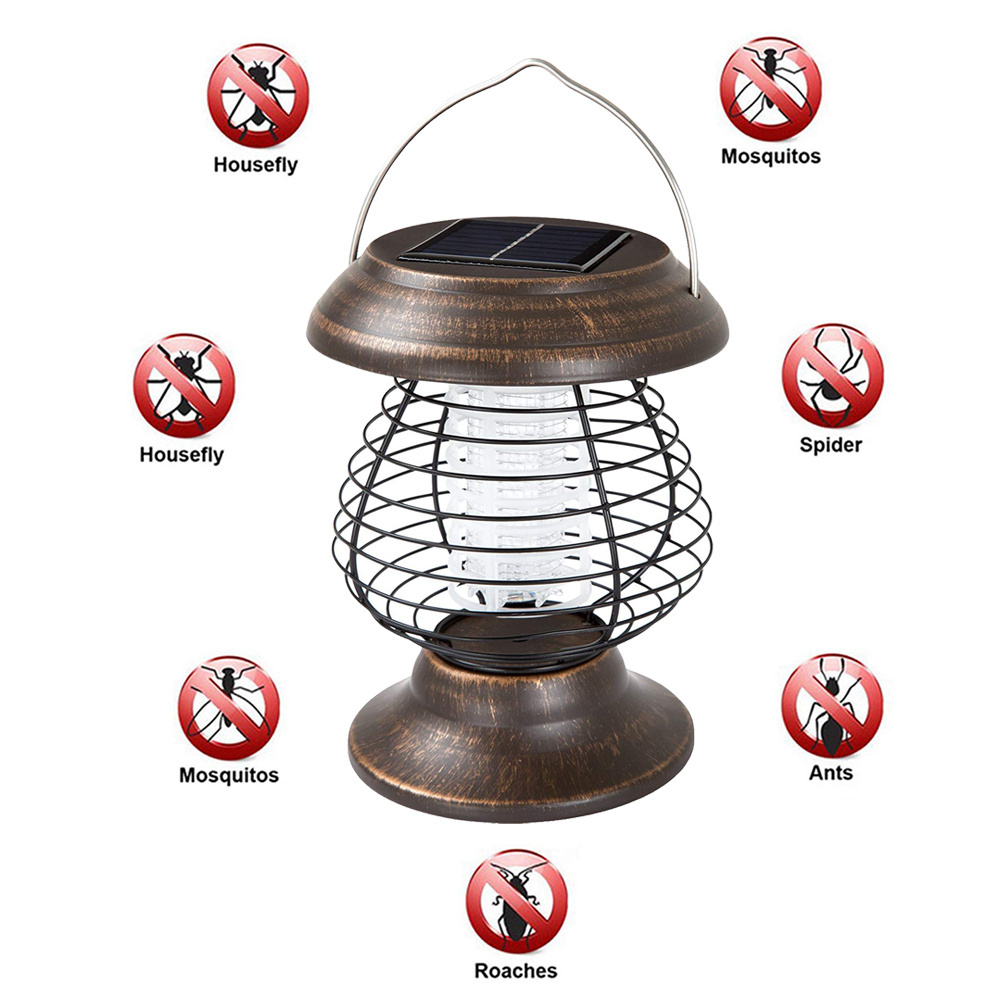 Solar Mosquito Killer Lamp Indoor  Outdoor mosquito killer Fly Bug Zapper Light for Garden Decoration Camping Fishing