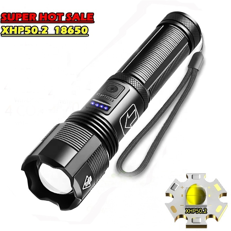 Led Flashlight XHP50/XHP70 +COB Tactical Torch Usb Rechargeable Lamp Ultra Bright 1000Lumens For Outdoor Camping