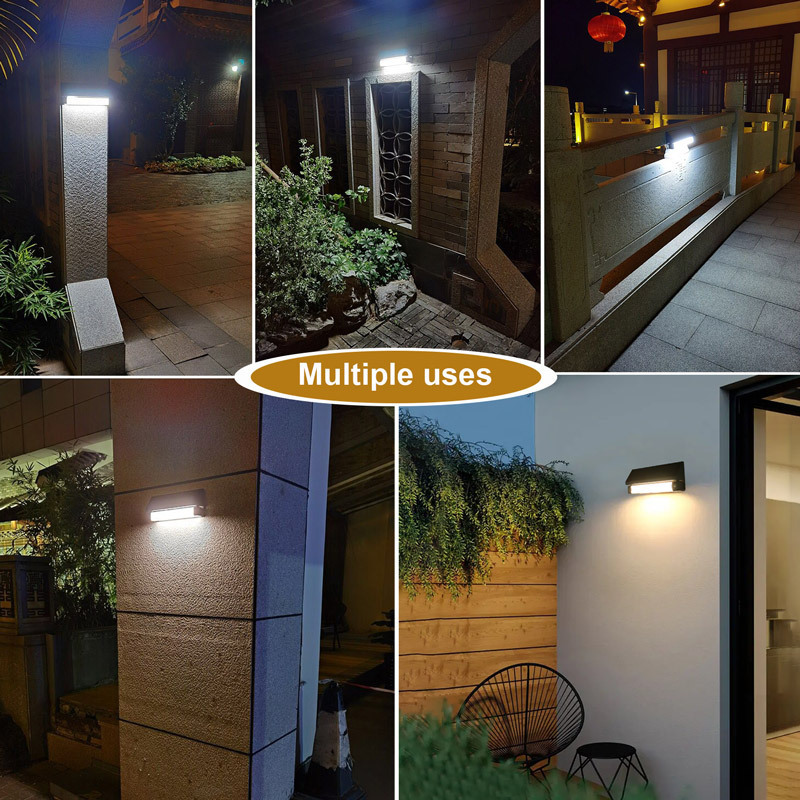 outdoor LED TUBE light adjustable solar led warehouse doorplate garden wall light 2024 NEW