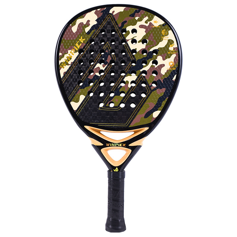 Custom High-end Professional Padel Rackets 3K 12K 18K Carbon Fiber Padel Racquet for Training and Tennis Player