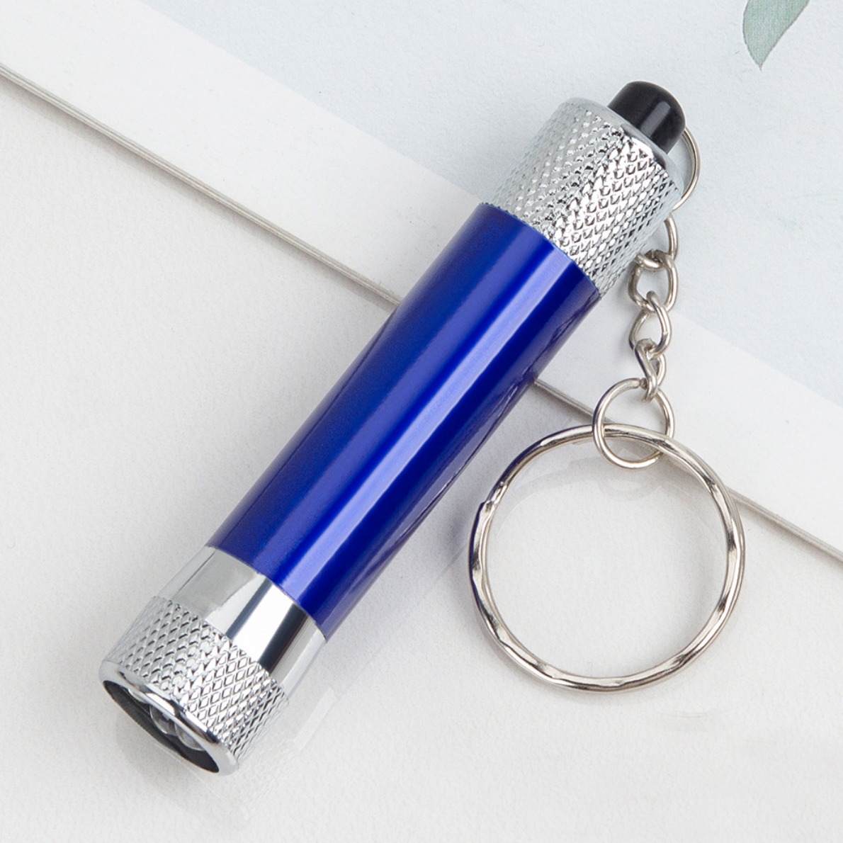 Wholesale Custom Logo 3 LED Mini Camping Flashlight Torch Keyring High Quality Promotional Portable Aluminum Keychain Flashlight