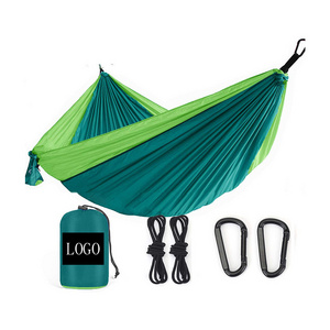 WINPOLAR High Quality Nylon Portable 2 Person Outdoor Parachute Camping Nylon Hammock with Tree Strap