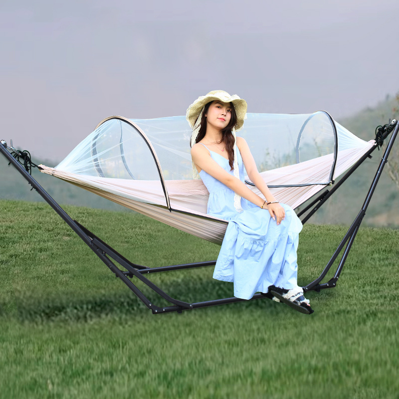 Heavy-duty anti-rollover outdoor hammock stand Foldable swing stand for indoor camping