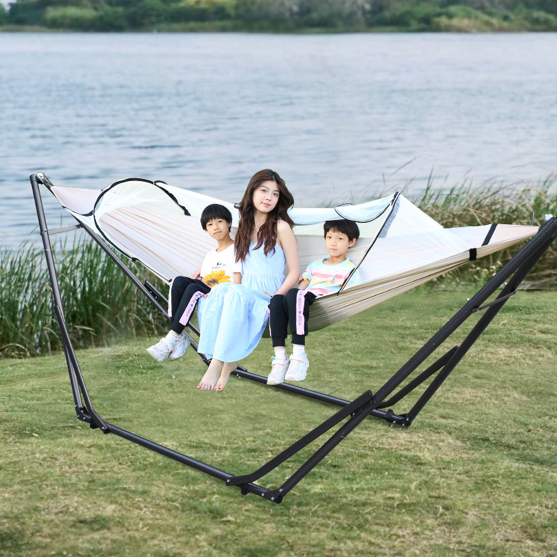 Heavy-duty anti-rollover outdoor hammock stand Foldable swing stand for indoor camping