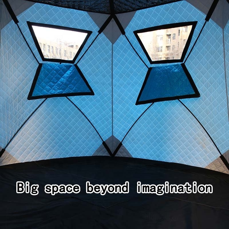 OME Winter insulated big sauna Tent Outdoor Camping equipment  Portable 4 Person Pop up Ice Fishing Tents