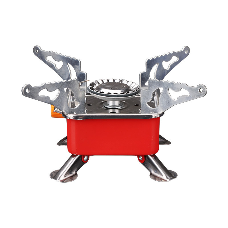 Portable Mini Picnic Stove Windproof Tourist Camping Electric Gas Stove with Manual Application for Butane and Propane Fuel