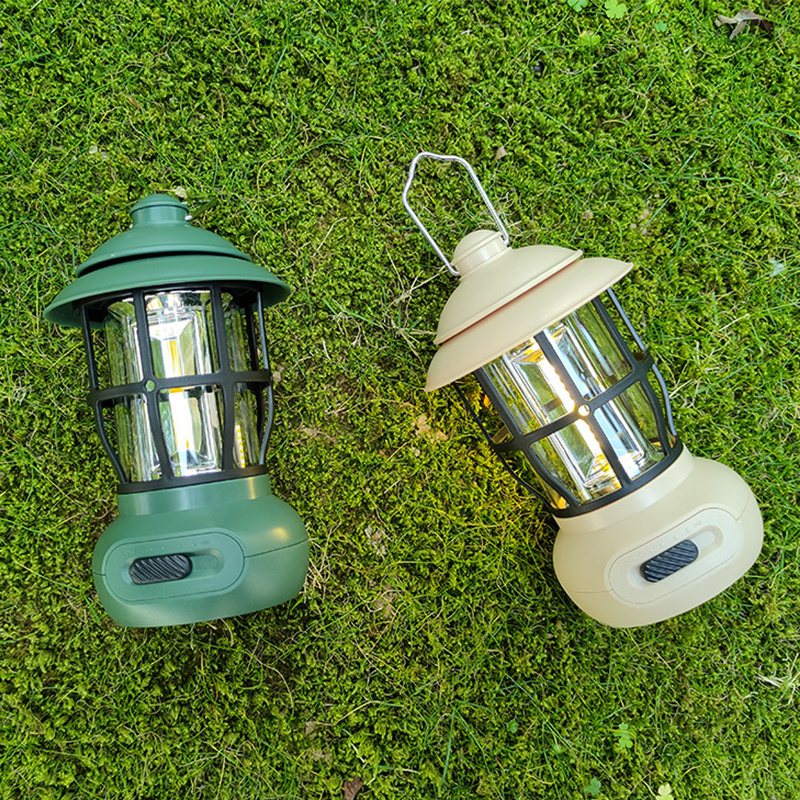 New Design Collapsible Camping Lanterns Portable Survival Light with LED Bulb Powered by 3*AA Battery Factory Supply Affordable