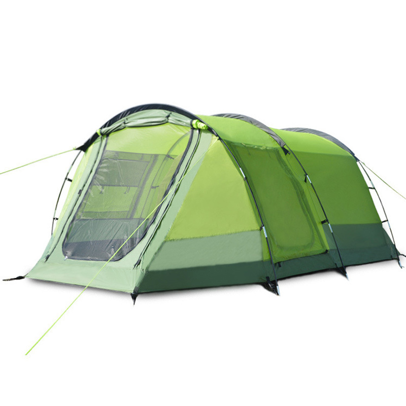 glamping 5-8 People Camping Outdoor Rainproof Oxford Polyester Fabric 2 Bedrooms 1 Living Room Tunnel winter Tent