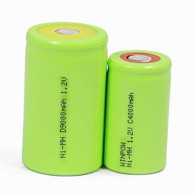 Ni-MH D size 5000mAh 10000mAh rechargeable batteries button top for gas stove