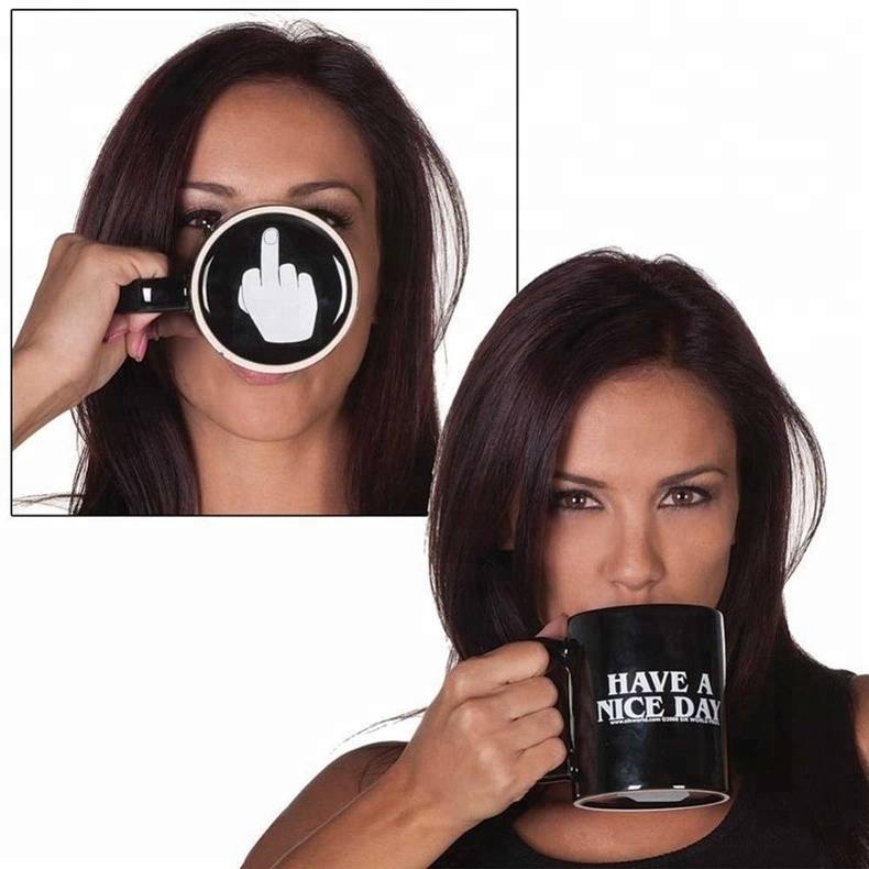 Custom logo bulk funny coffee mugs have a nice day ceramic coffee mugs