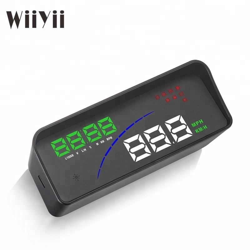 WIIYII Head Up Display 3.6 Inch hud display OBD2 car speed limiter