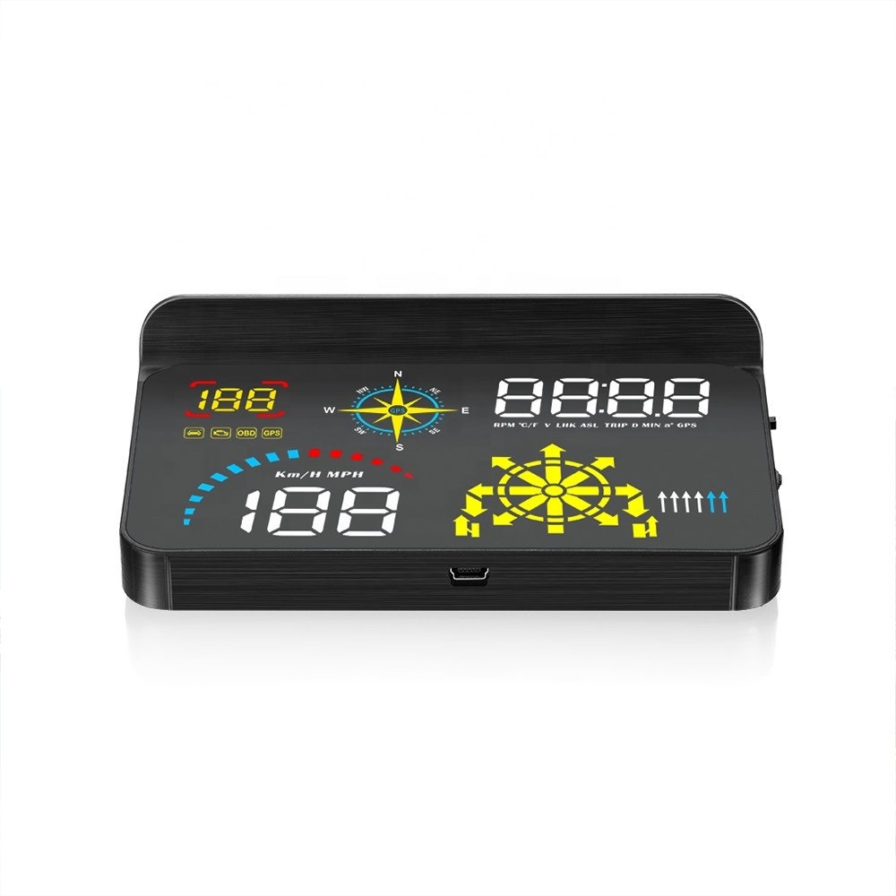 New Upgrade OBD II/GPS Dual System Support Google Map Q10 Car Universal Navigation Version HUD 5.5