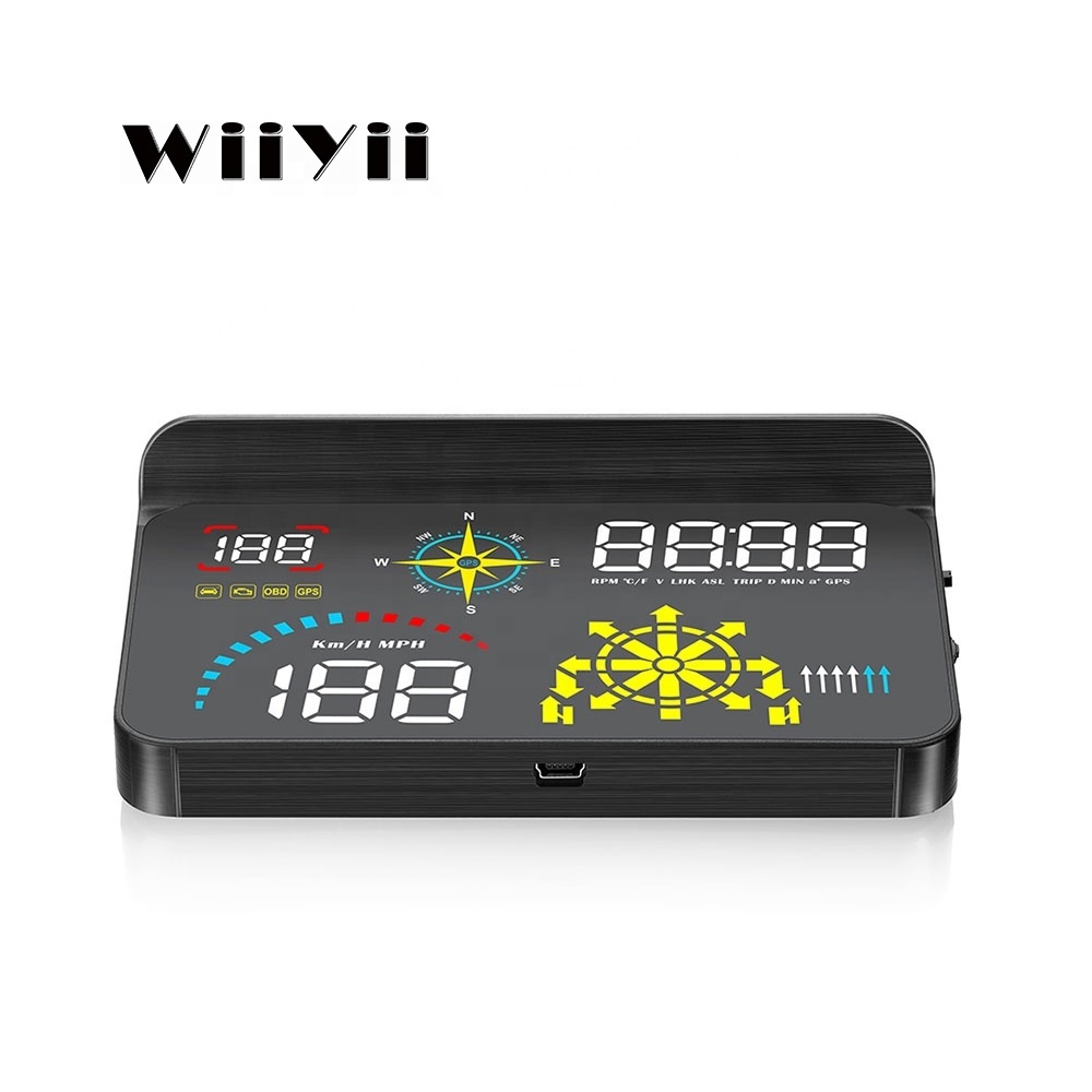 New Upgrade OBD II/GPS Dual System Support Google Map Q10 Car Universal Navigation Version HUD 5.5