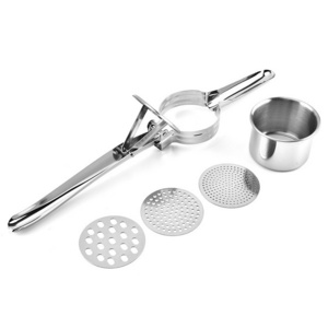 Popular Kitchen Gadget  Food Grade Stainless Steel 3 in 1  Potato Masher Pumpkin Press