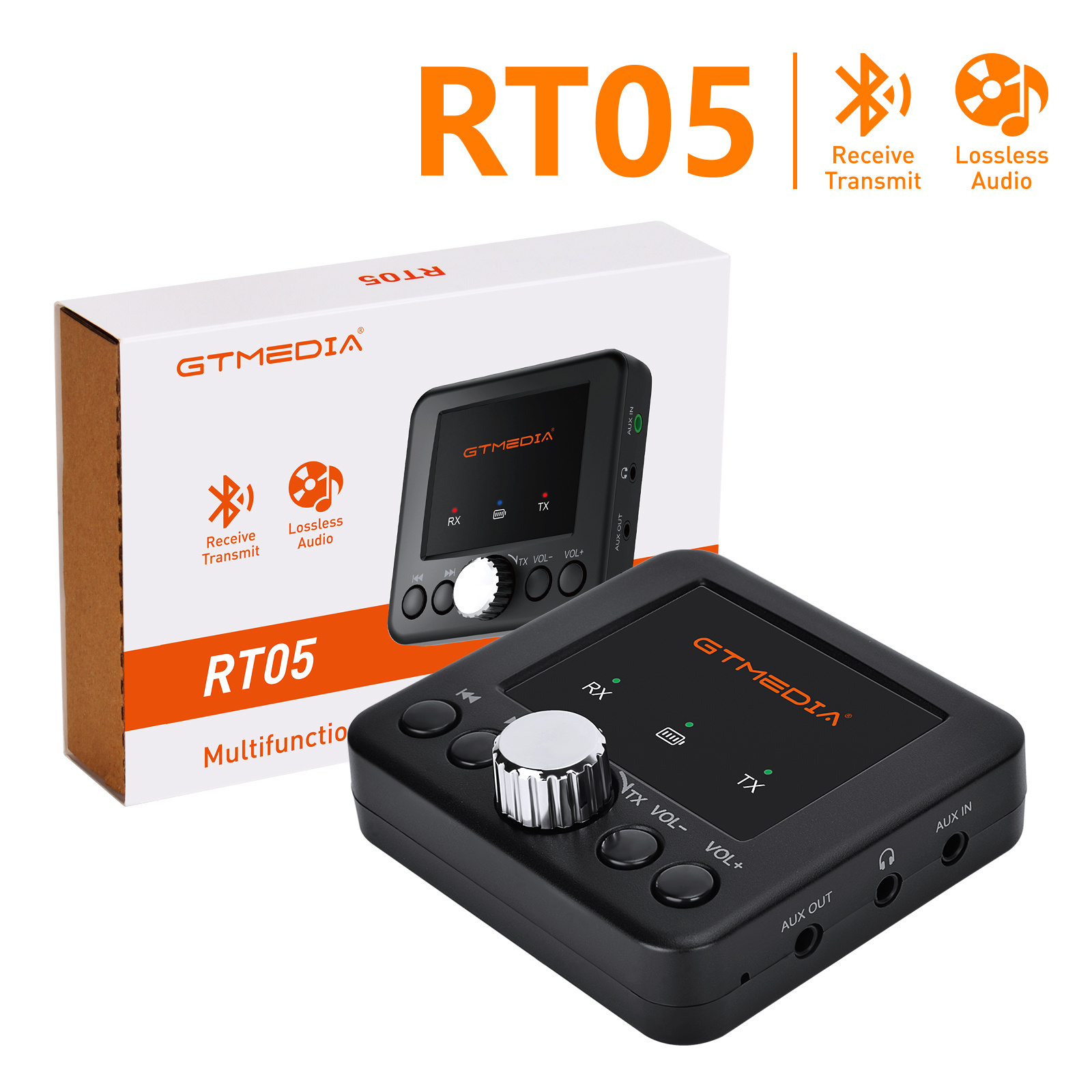 GTMEDIA RT05 5.0 Receiver and Transmitter audio adapter which it can compatible with all mobile phone or tablet also can work on