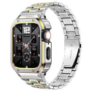 Listensmart For Apple i Watch Band Luxury Metal Rugged Case Bumper Full Protective Cover Mens 316L Stainless Steel Watch Bands