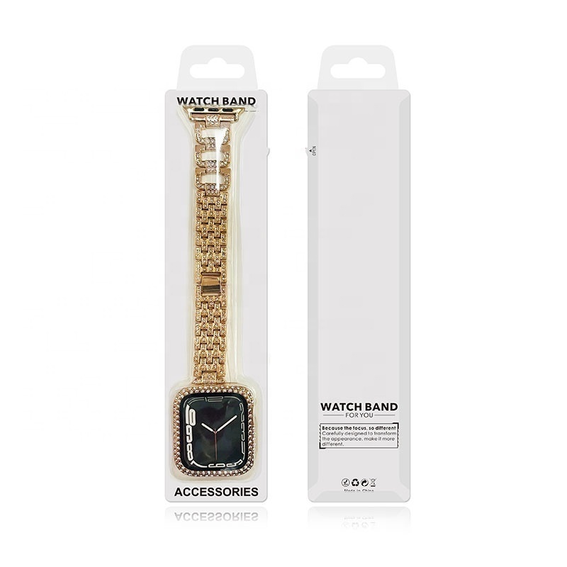 Chic Metal Two In One Watch Band Package Box For Apple Watch Paper Box