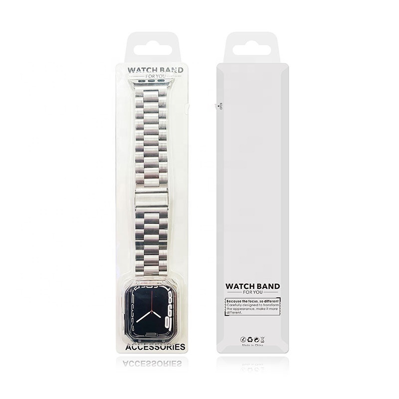 Chic Metal Two In One Watch Band Package Box For Apple Watch Paper Box