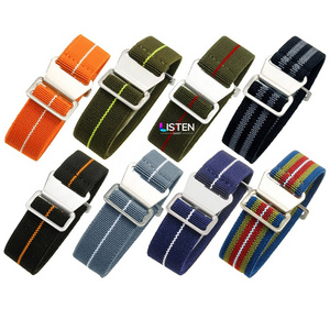 Listensmart Universal Parachute Bag Style Elastic Nylon  Watch Band 18mm 20mm 22mm 24mm Strap