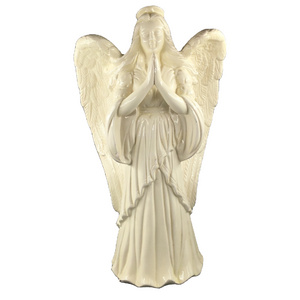 polyresin white angel figure decoration