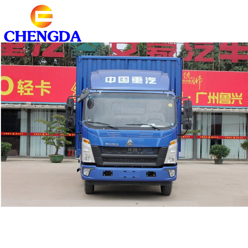 Sinotruk Howo 5 Ton 10 Tons Light Van Cargo Truck With Box