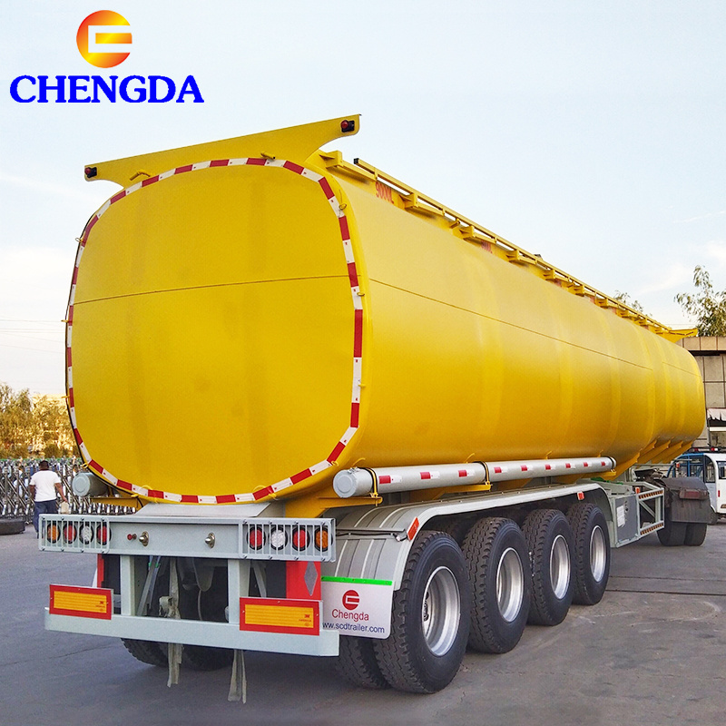 Factory Price Tri Axles Fuel Tanker Semi Trailer 46000 50000 60000 Liters Oil Fuel Tank Tanker