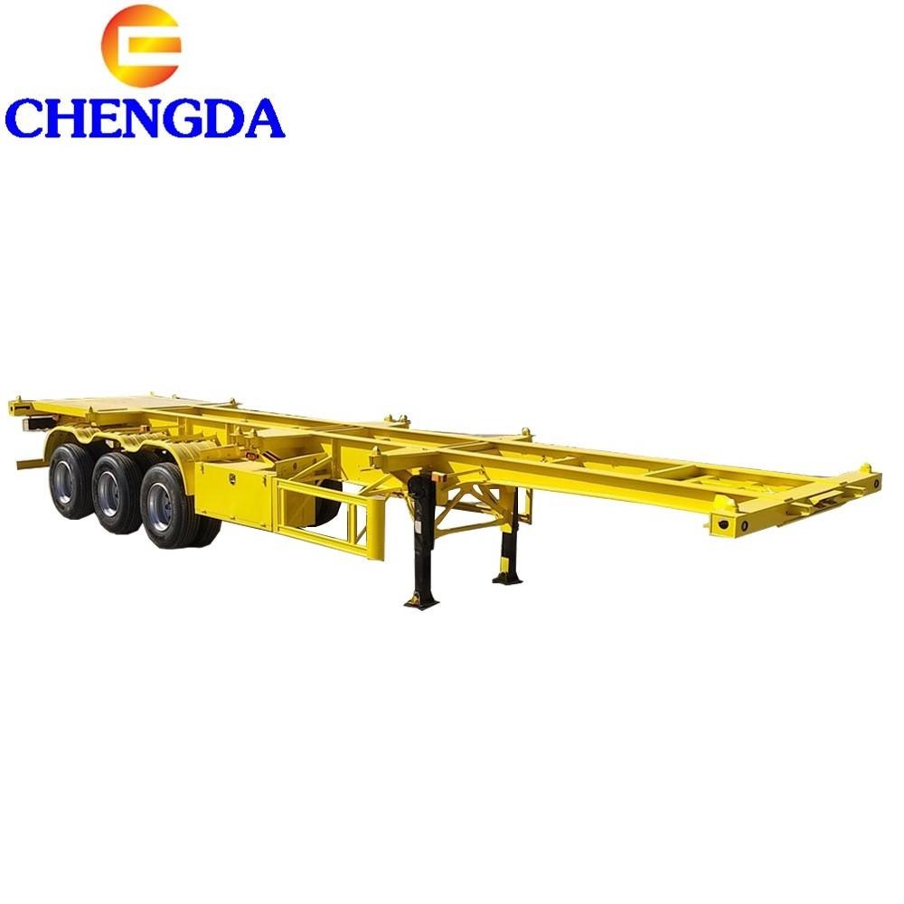 2axle 7.2m 20 feet container trailer skeletal / frame / skeleton truck 20ft container trailer