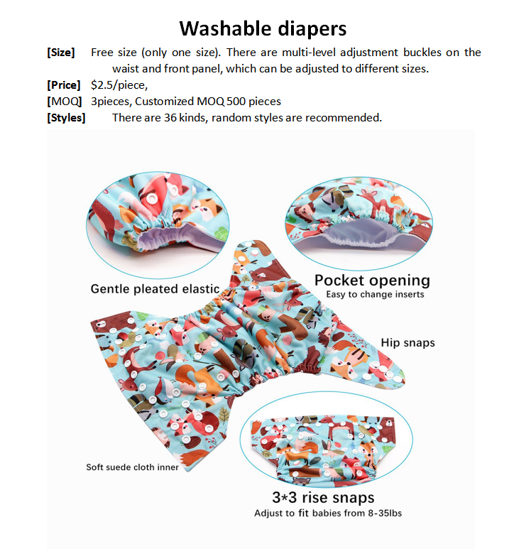 Best Diapers Washable One Size Printed Custom Baby Cloth Diapers China Manufacturer in China