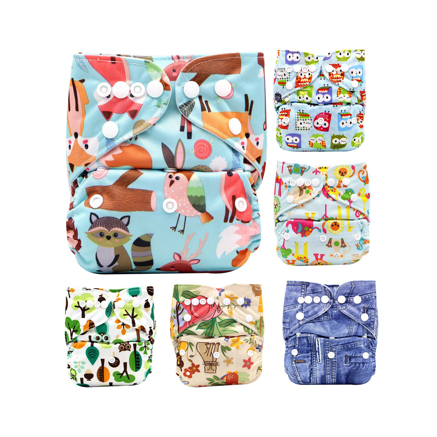 Best Diapers Washable One Size Printed Custom Baby Cloth Diapers China Manufacturer in China