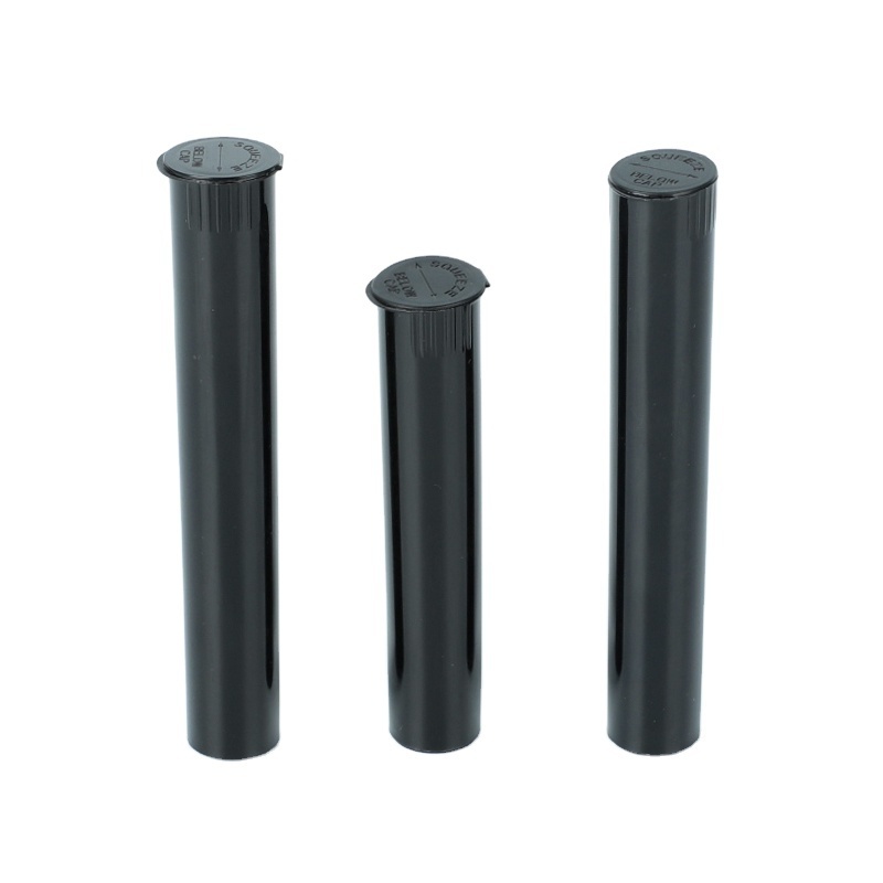 2022 Hot Sale Plastic Tubes Squeeze Sides Tube 109mm 116mm Transparent Child Resistant Pop Top Tube