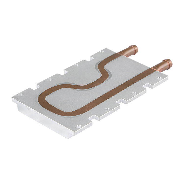 Winshare OEM Electrical Cooling Epoxy Bonded for Industria Aluminum Plate with Cooper Tube Water Cooler Mini Channel Heatsink