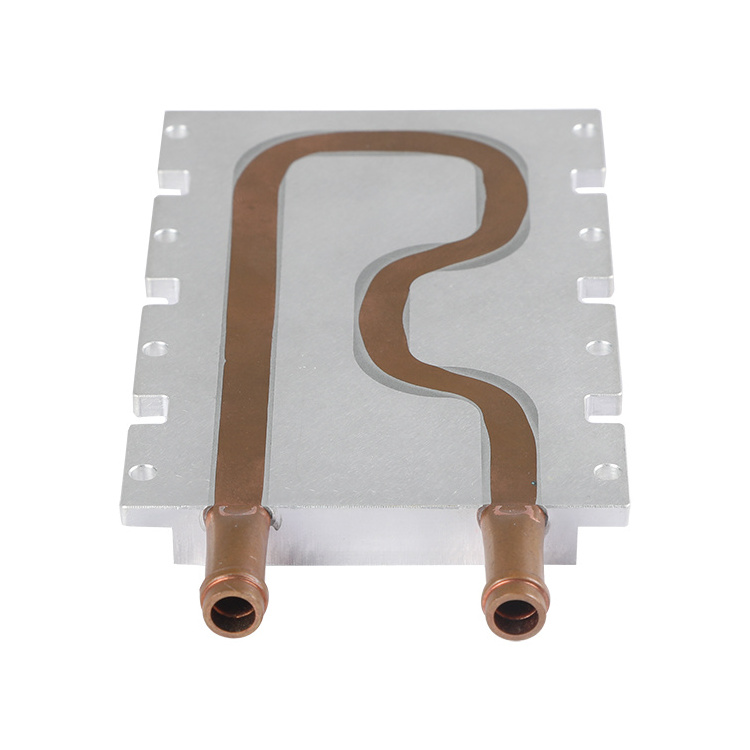 Winshare OEM Electrical Cooling Epoxy Bonded for Industria Aluminum Plate with Cooper Tube Water Cooler Mini Channel Heatsink