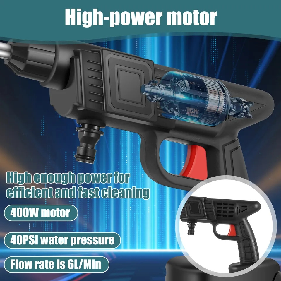 car wash gun manual high pressure cordless wireless car wash water jet foam gun