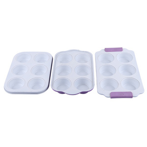 Carbon Steel Nonstick Round Shape Silicone Muffin Mould Cupcake Baking Pan Muffin Cupcake Tray