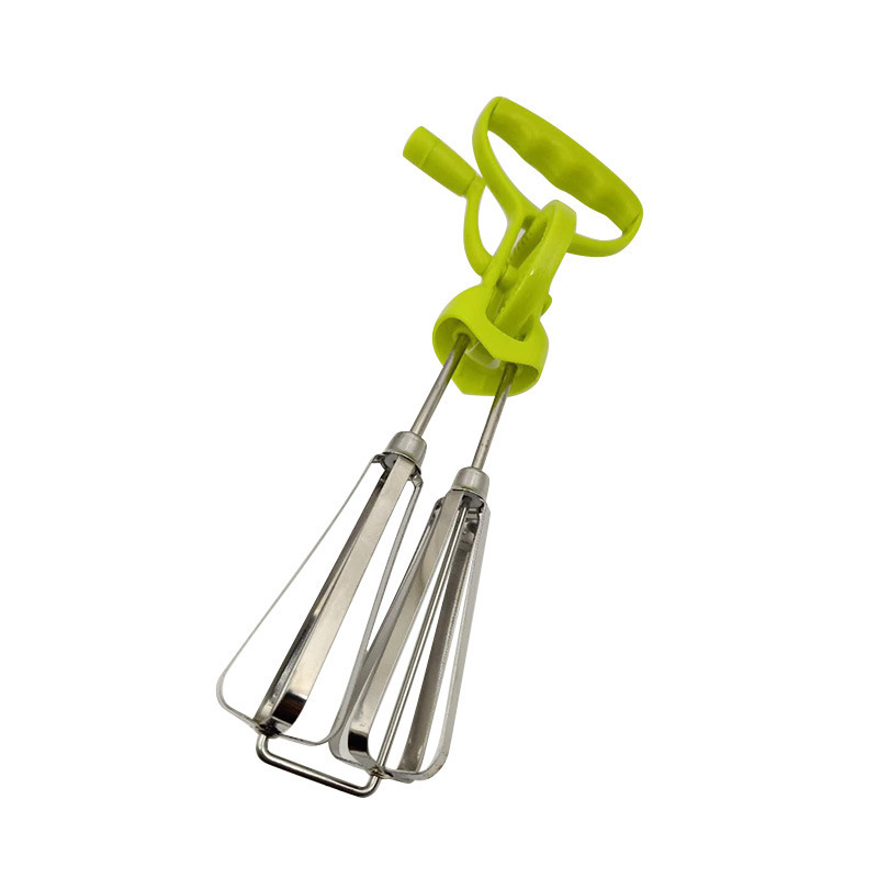 Household Handheld Stainless Steel Manual Egg Beater With Kitchen Gadgets Hand Crank Egg Mixer