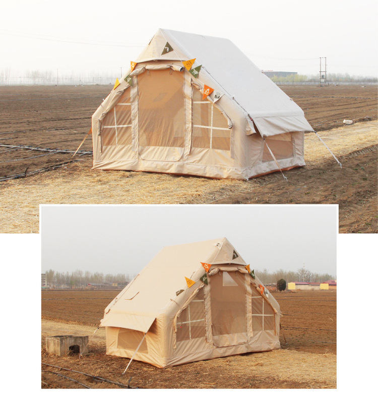 Custom China Waterproof Tents For Sale Heavy Duty Glamping Safari Dome Blow Up panda Air Tube Inflatable Tent Camping Outdoor