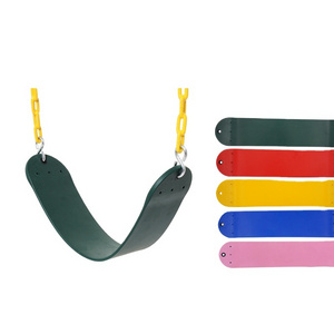 Heavy Duty Swing Seat Green Color with 66 Chain, Swing Set Accessories Replacement with Snap Hooks for Kids Outdoor