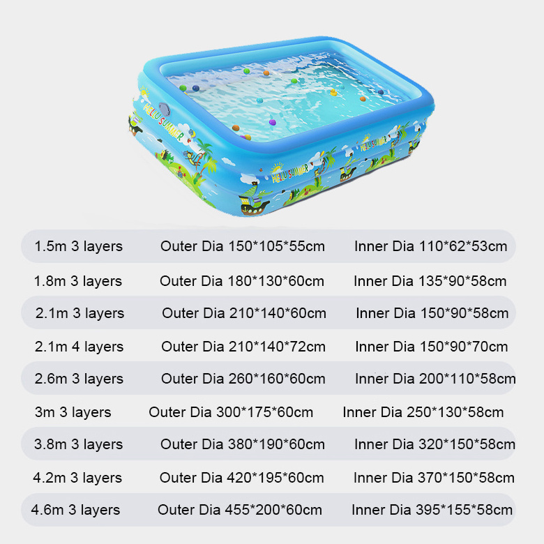 Home Family Use Kids Big Size Inflatable Lounge Pools Children Adults Garden Backyard Inflatable Swimming Pool