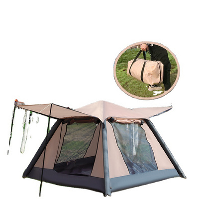 Outdoor Waterproof Easy Quick Setup Pole Family Tents Automatic Inflatable Camping Pop-up Tent with Bed