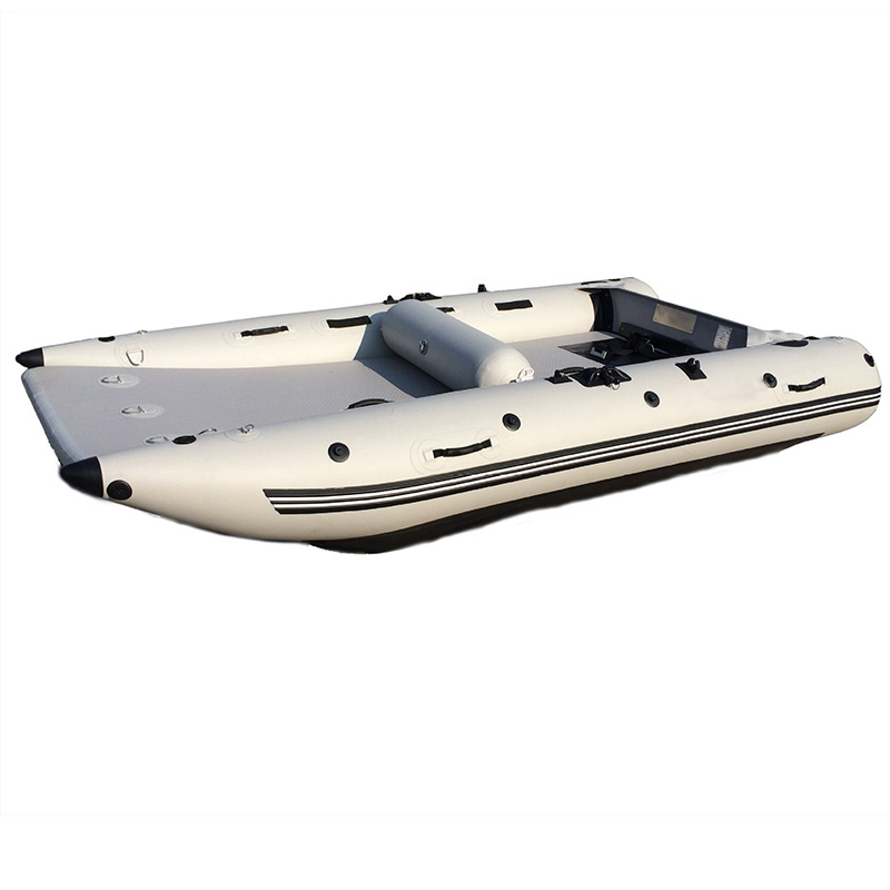 3.8m Racing Inflatable Aluminum Boat High-Speed Catamaran Mini Thunder Boat Cat Rubber 410cm Kayak for Sale