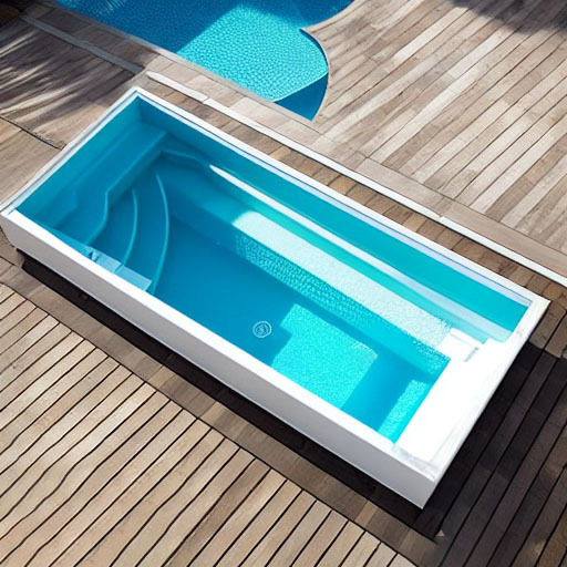 Customized Outdoor 20Ft 40Ft In-ground  Above Ground Fiberglass Shipping Container Swimming Pool with Stairs