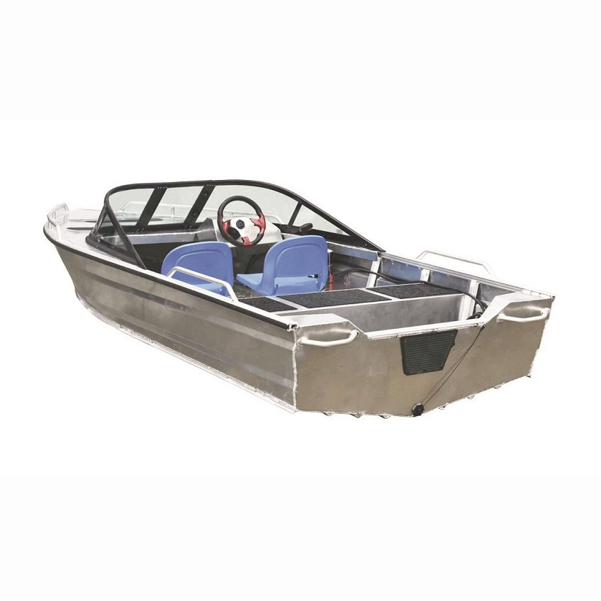 Customized 14 Foot Saltwater Corrosion Resistance Jet Font Steering Vessel Aluminum Fishing Boat with Motor and Seat