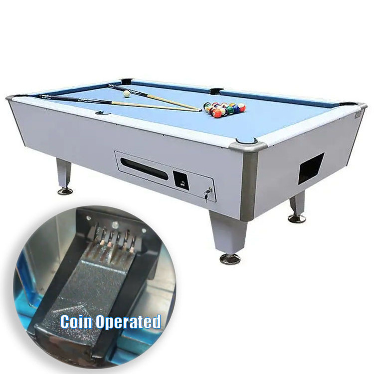 Commercial Wooden 7ft 9ft Coin-operated Token Billiard Snooker Pool Table Coin Operated Tables 8ft with Ball Return System