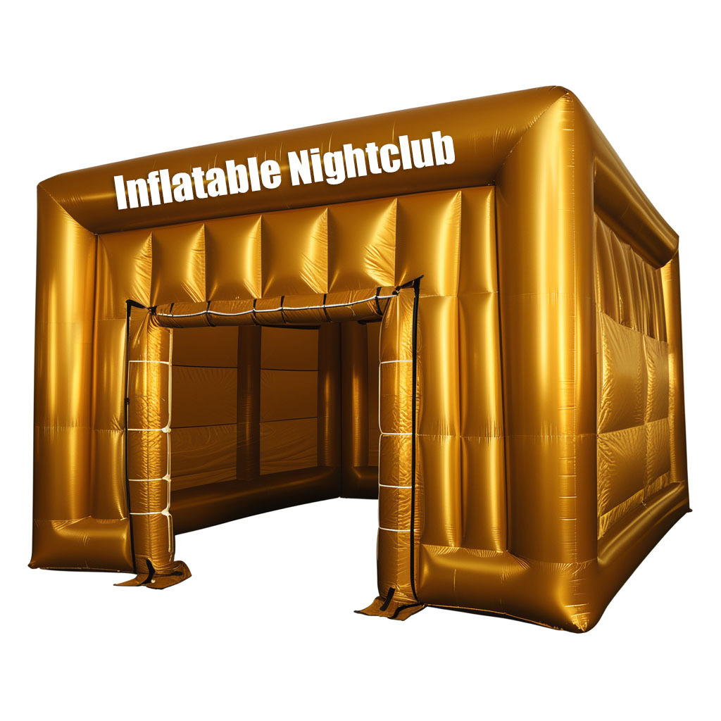 PVC 20x20 10 x 20 Blow Up Black White House Pub Tent With light Nightclub for Birthday Cube Party events Inflatable Night Club